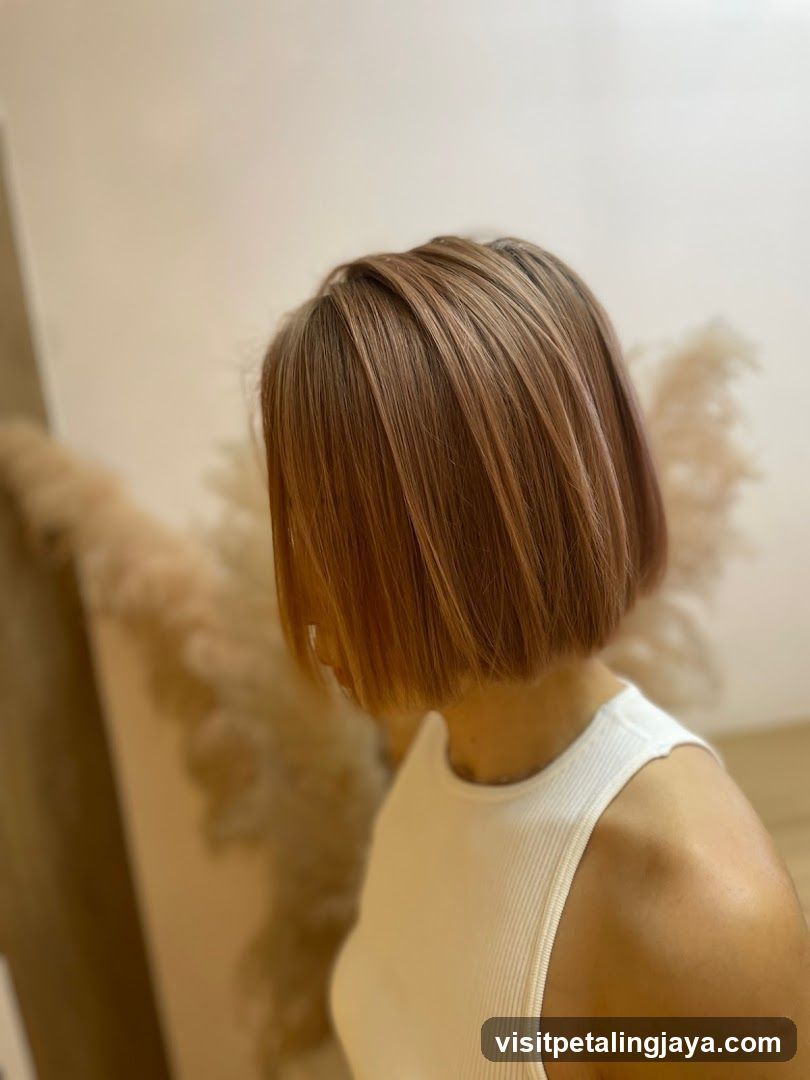 Short Bob Haircut with Highlights
