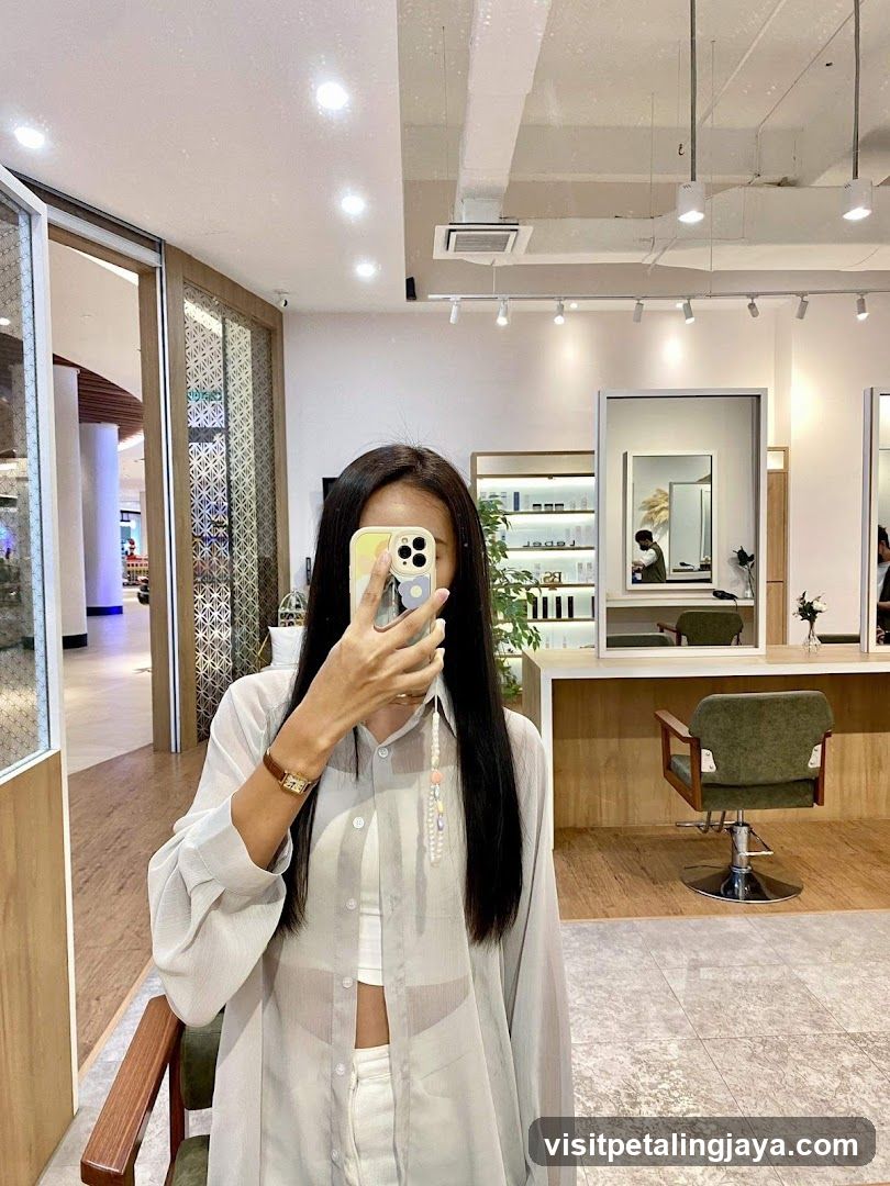 Salon Interior Mirror Selfie