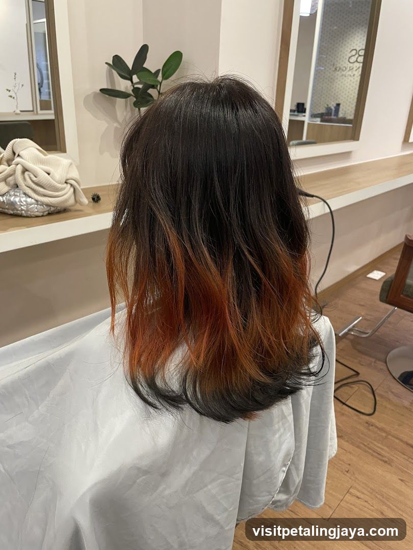 Hair Salon Interior with Ombre Hair