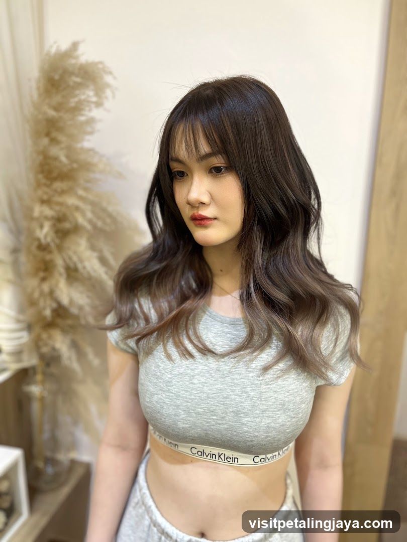 Woman with wavy hair and crop top
