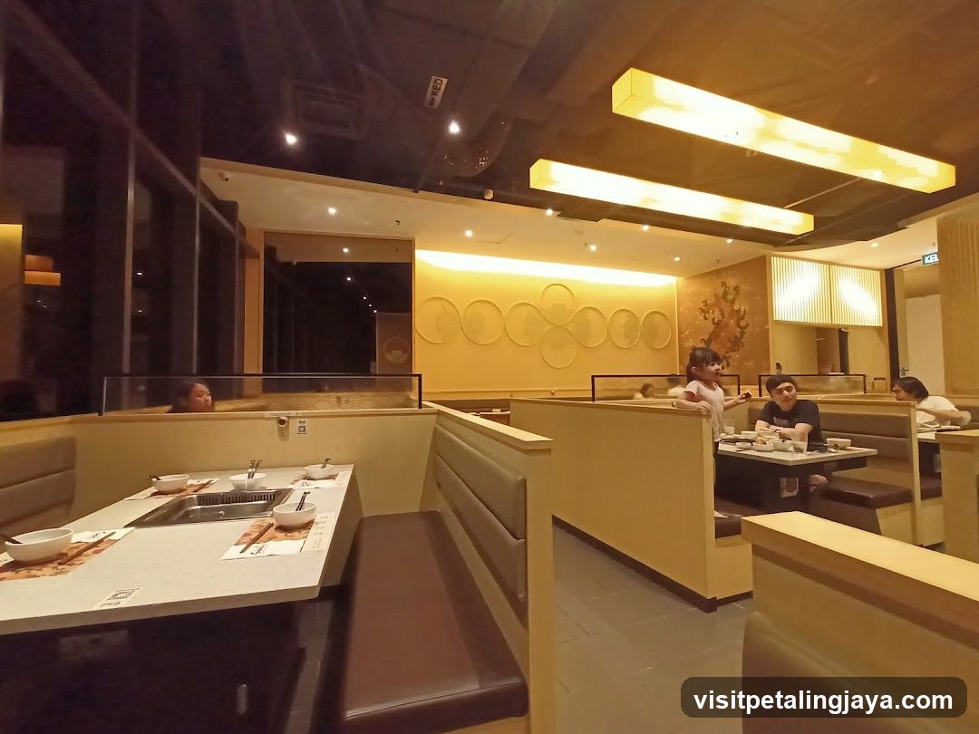 Restaurant Interior with Booth Seating