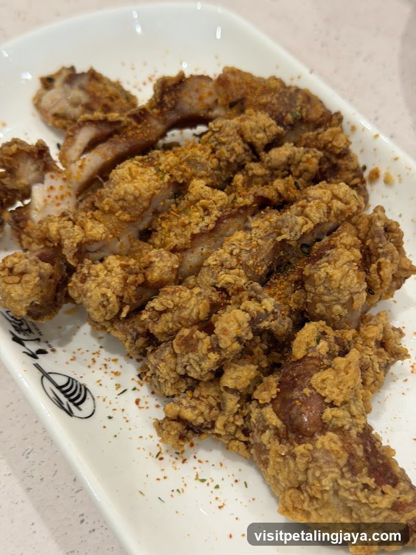 Fried Chicken Ribs on a Plate