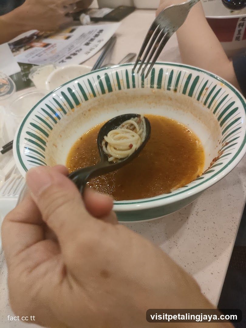 Bowl of soup with noodles