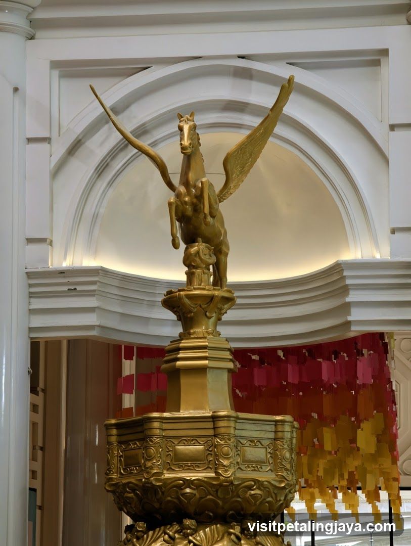 Golden Pegasus Statue