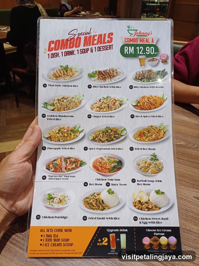 Johnny's Restaurant Combo Meals Menu