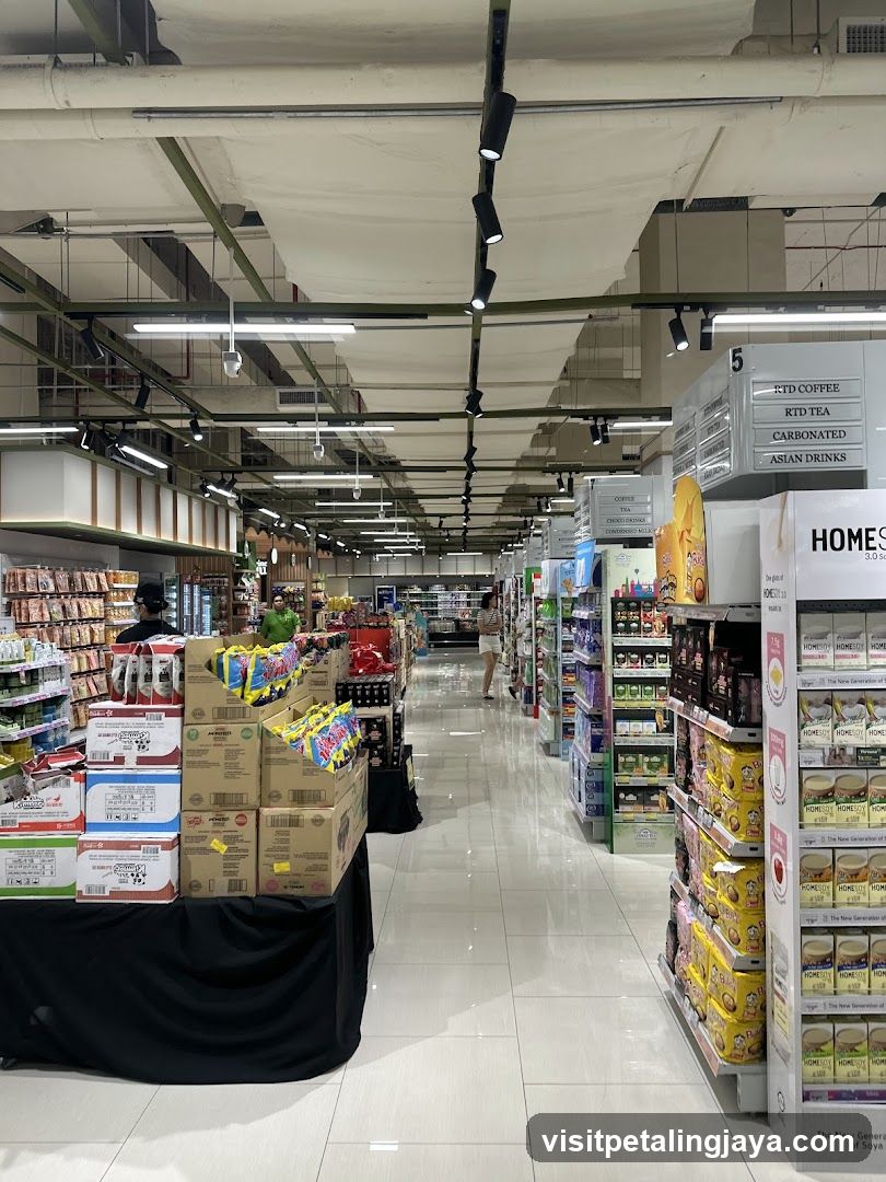 Grocery Store Interior Aisle
