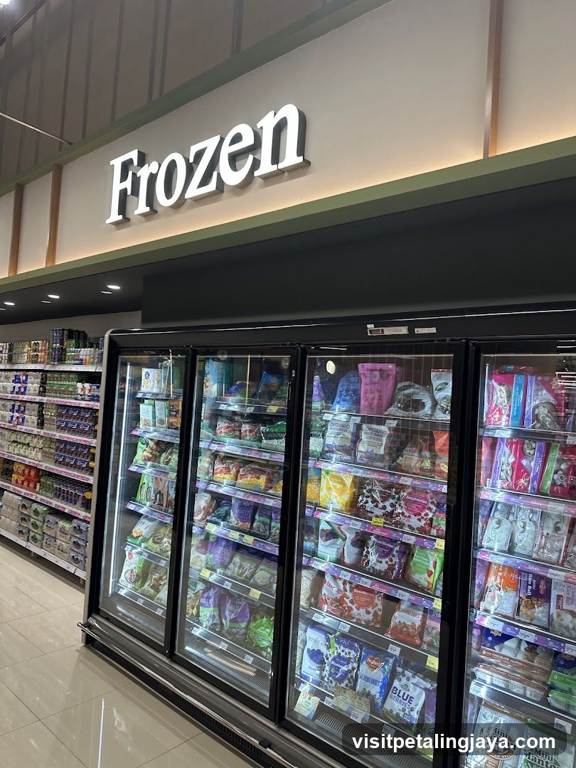 Frozen Section in Grocery Store