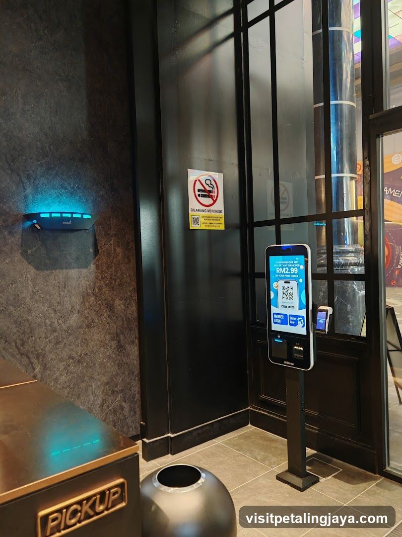 Digital Kiosk and Pickup Area