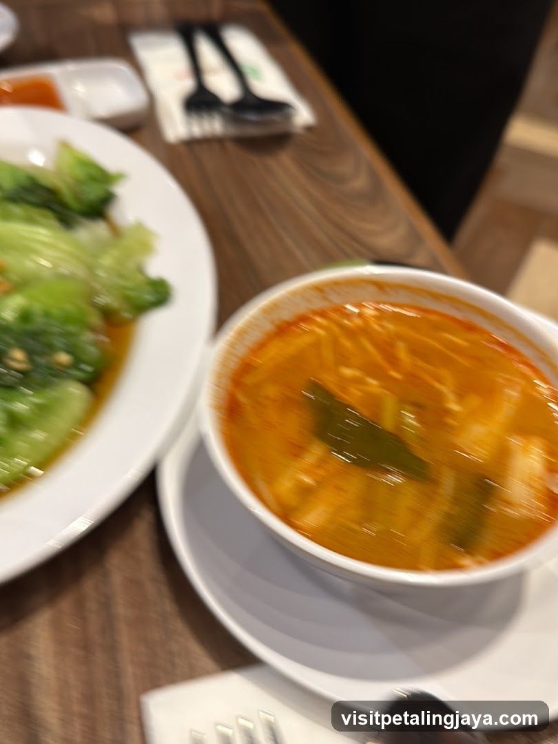 Dining Table with Curry and Greens