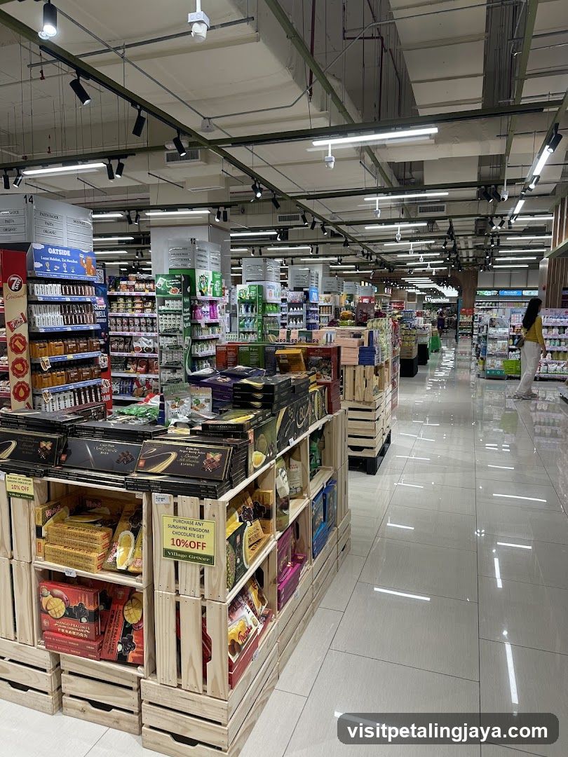 Grocery Store Interior Aisle