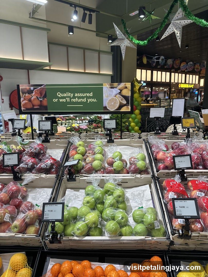 Fresh Fruit Display in Supermarket