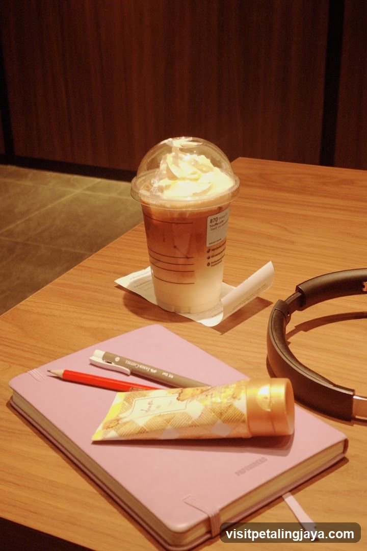 Coffee and Notebook Setup