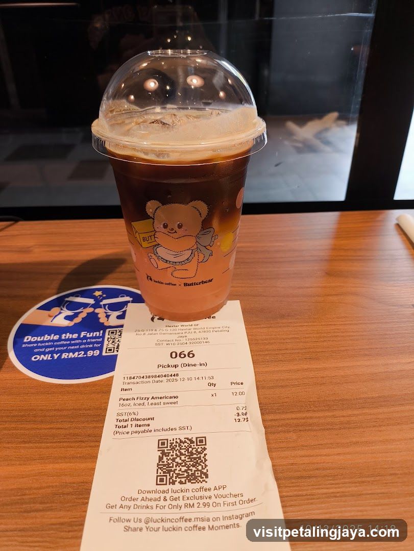 Luckin Coffee Drink and Receipt