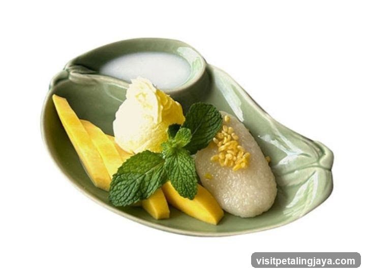 Mango Sticky Rice with Coconut Milk and Mint
