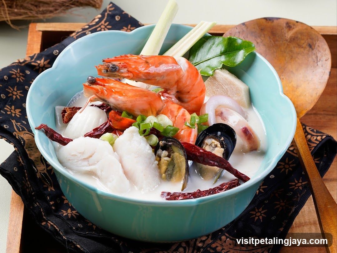 Thai Fish Soup with Prawns and Mussels