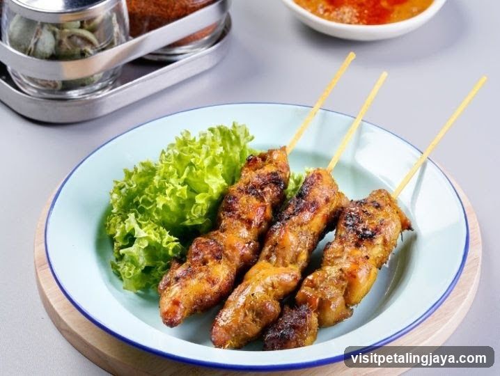 Grilled Chicken Satay with Lettuce