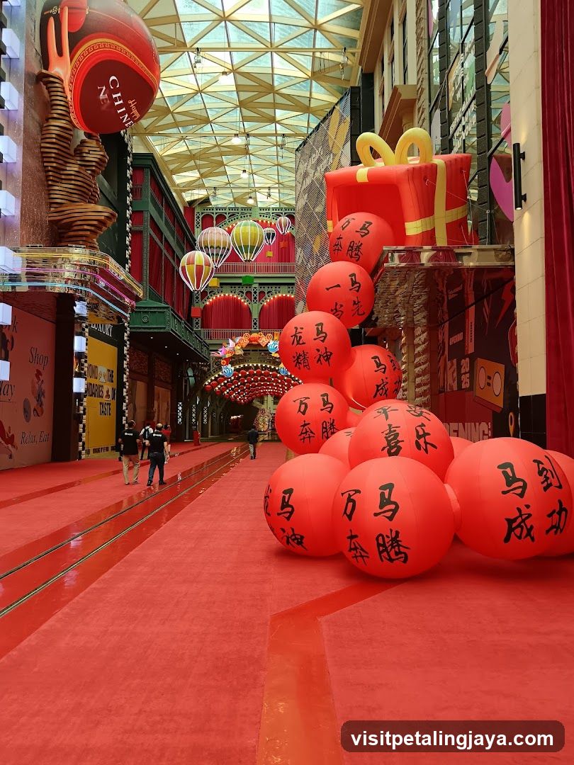 Red Festival Decorations with Chinese Characters