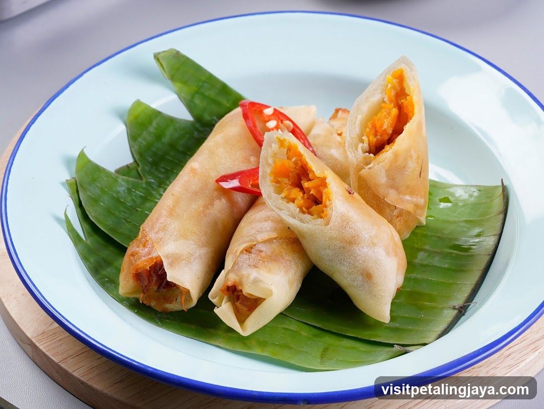 Spring Rolls with Chili Garnish