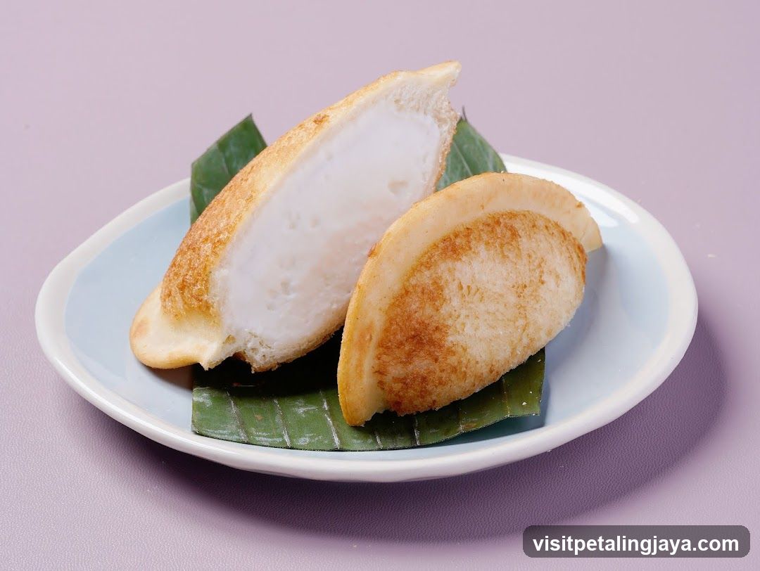 Fried Dough Pastry with Leaf Garnish