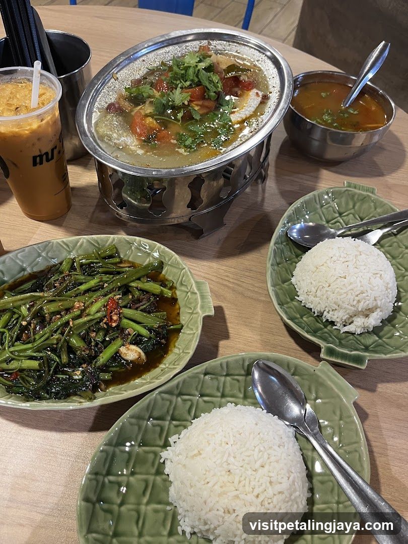 Thailand-style meal spread