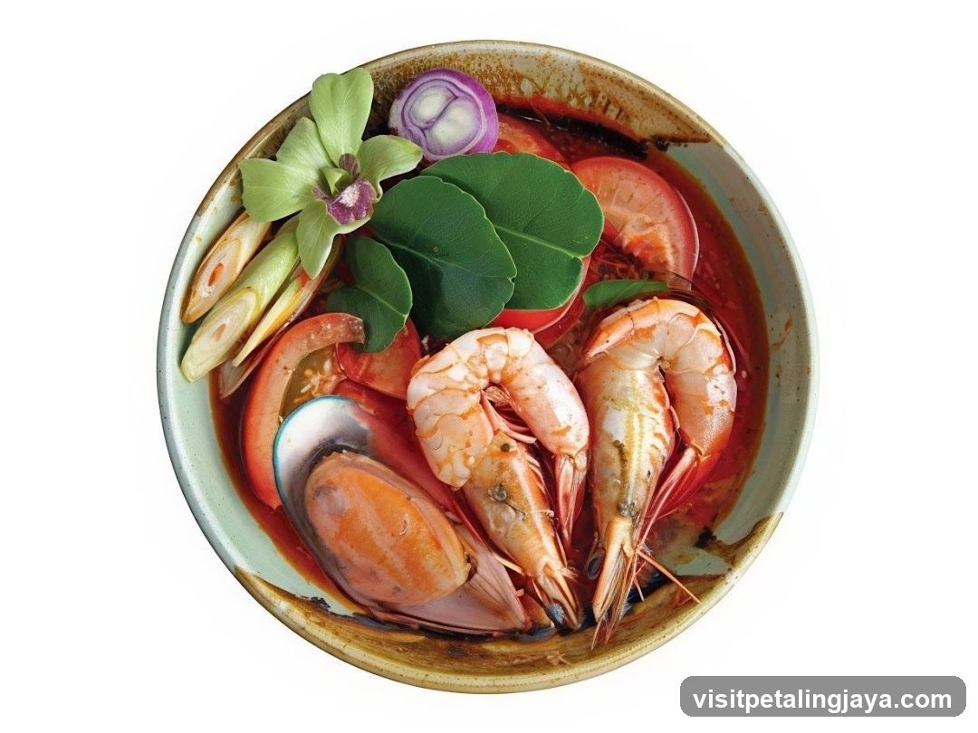 Seafood Bowl with Tom Yum Soup