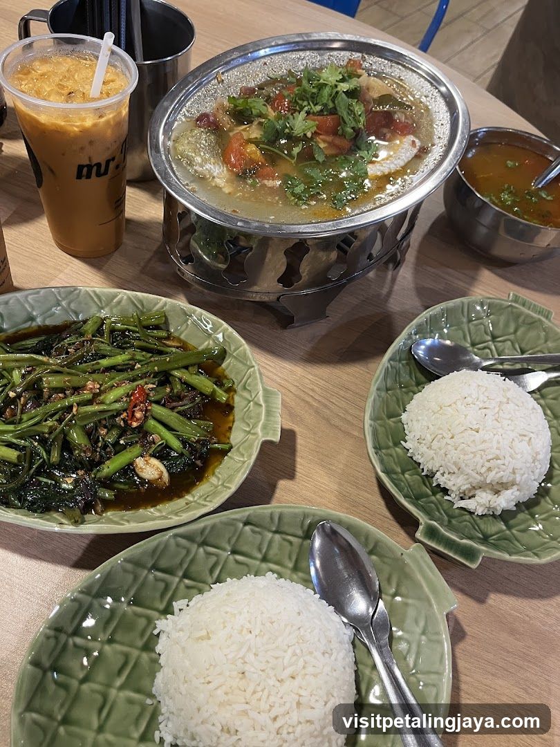 Thailand-style meal spread
