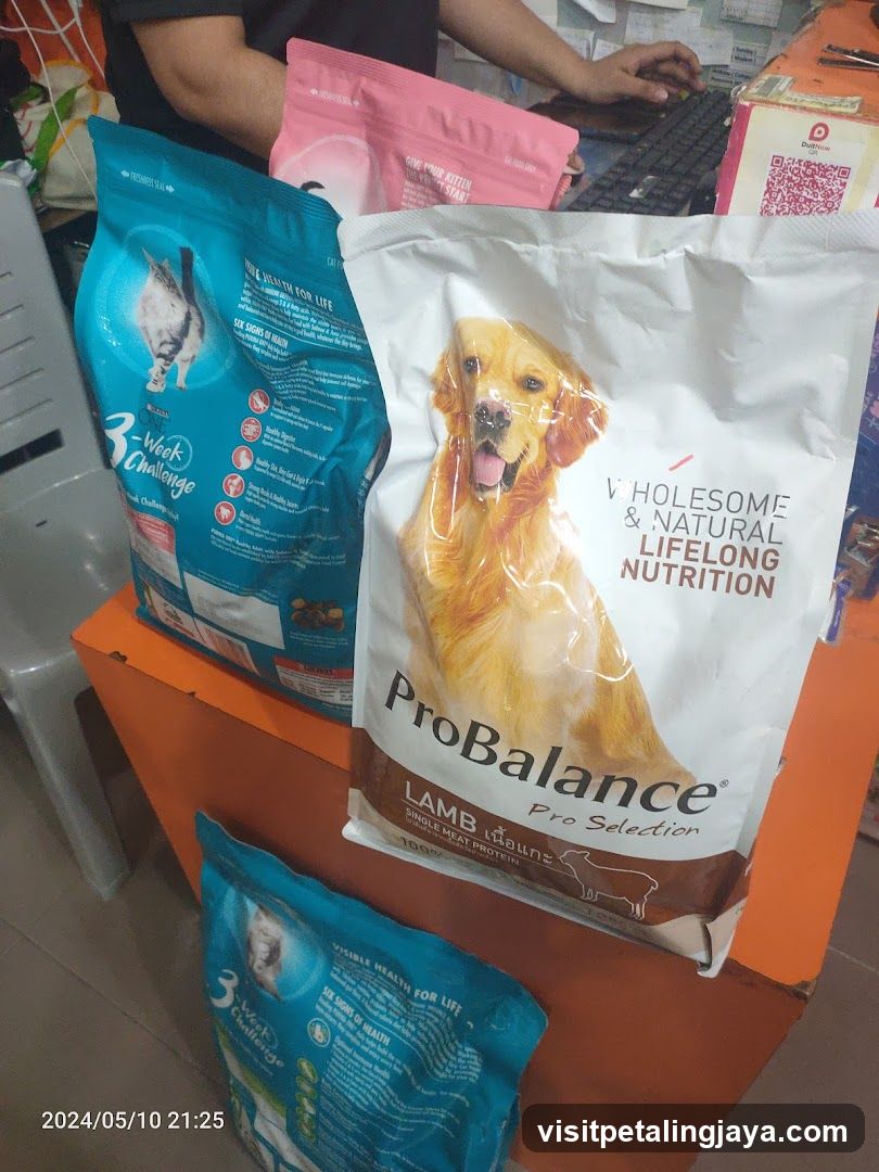 Pet Food Products Display