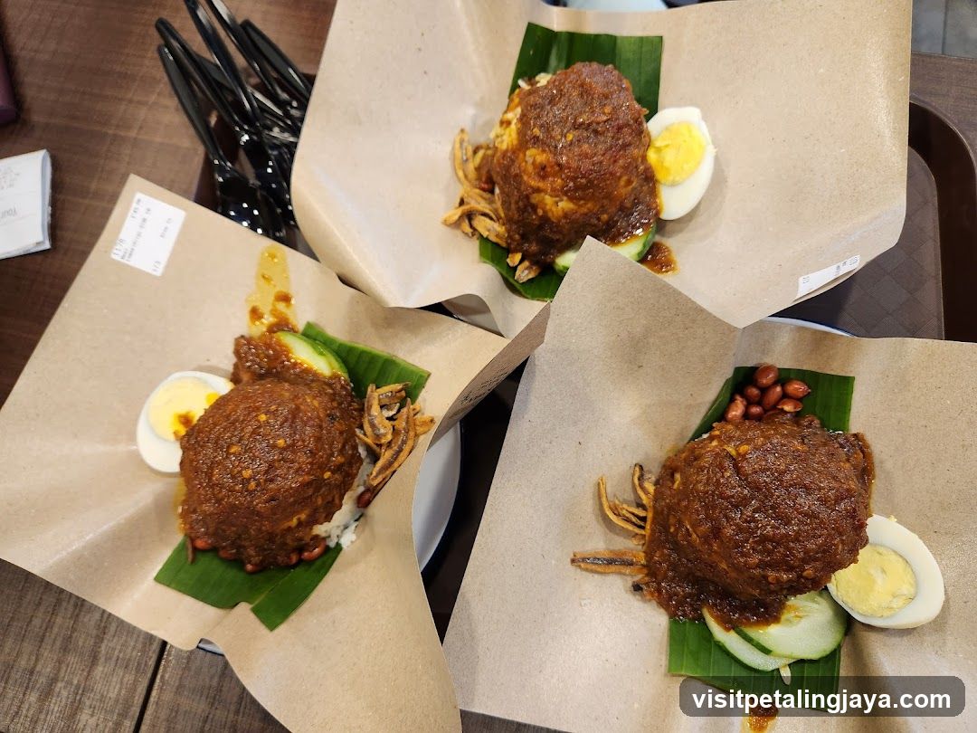 Nasi Lemak with Sambal and Fried Fish
