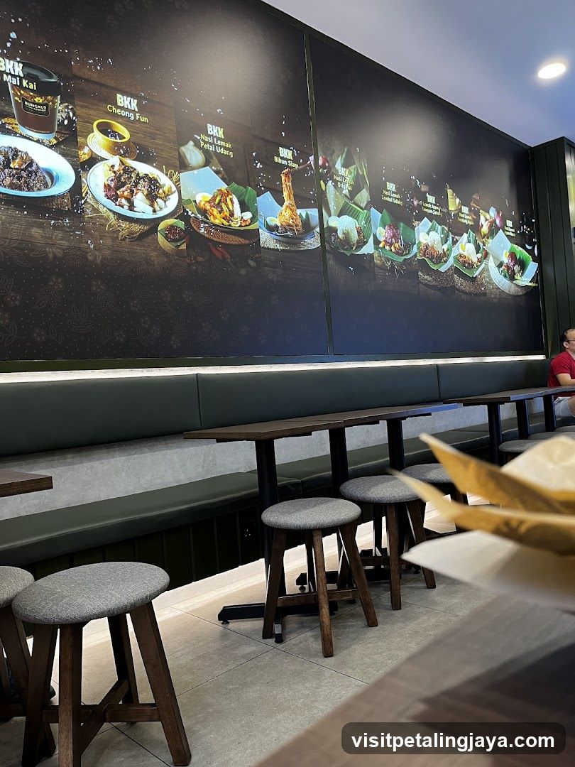 Restaurant Interior with Wall Menu Display