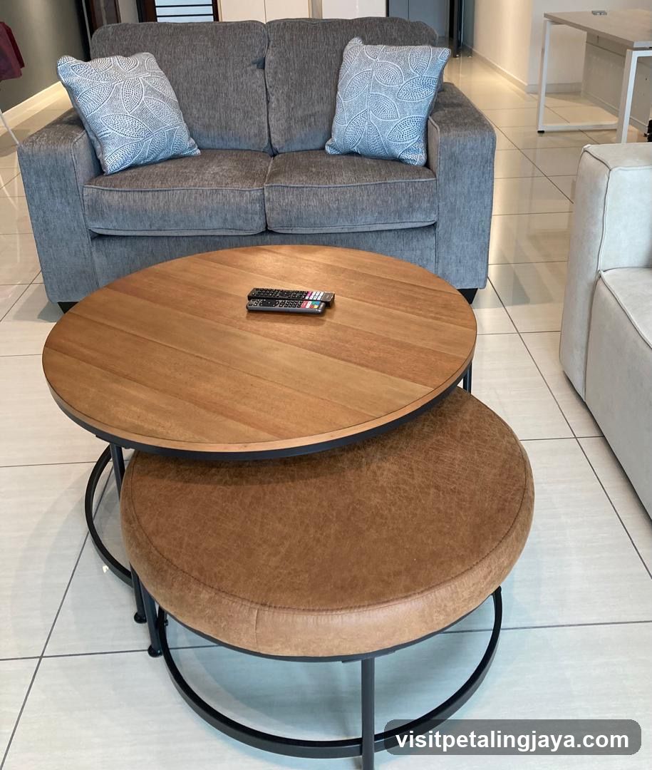 Living Room Interior with Coffee Table and Sofa