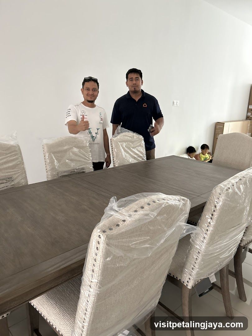 Dining Room Setup with Staff