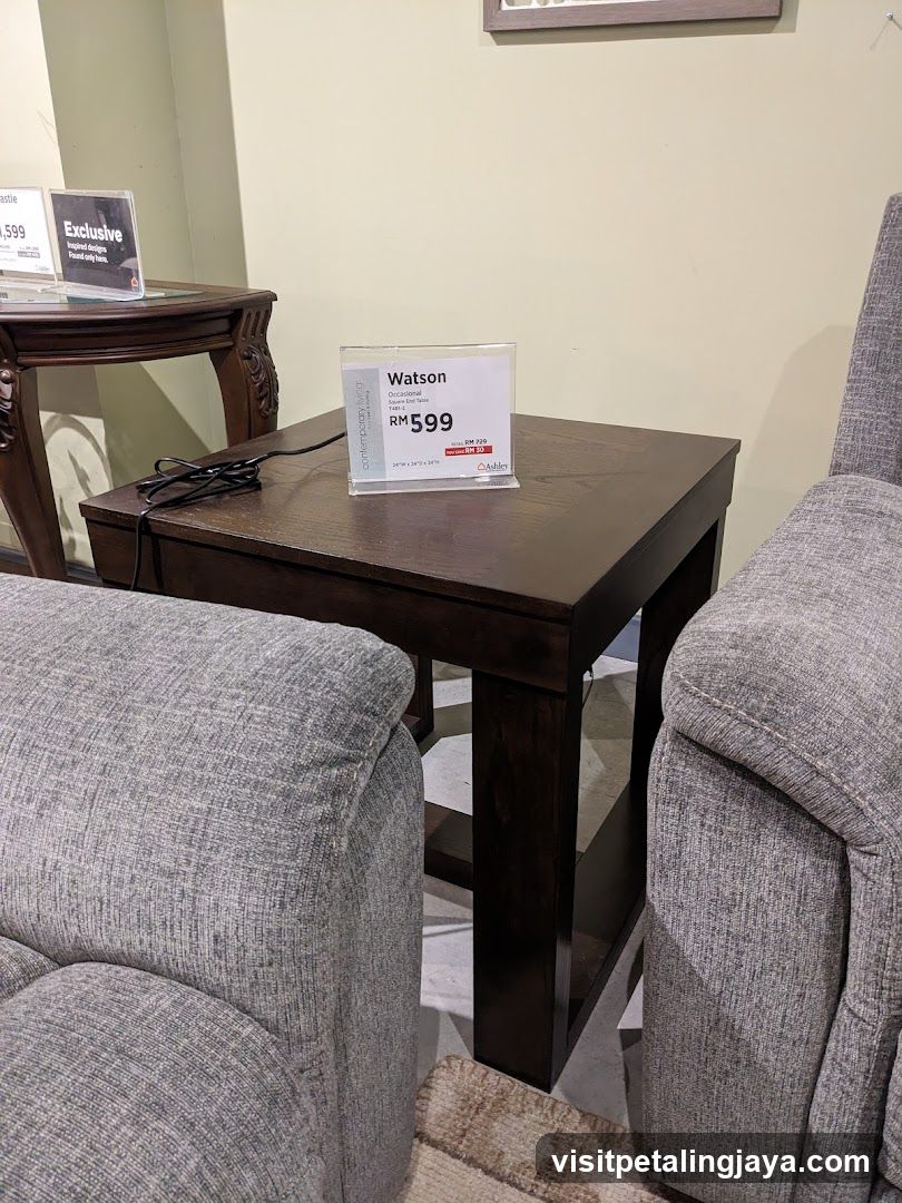 Furniture Display with Price Tag