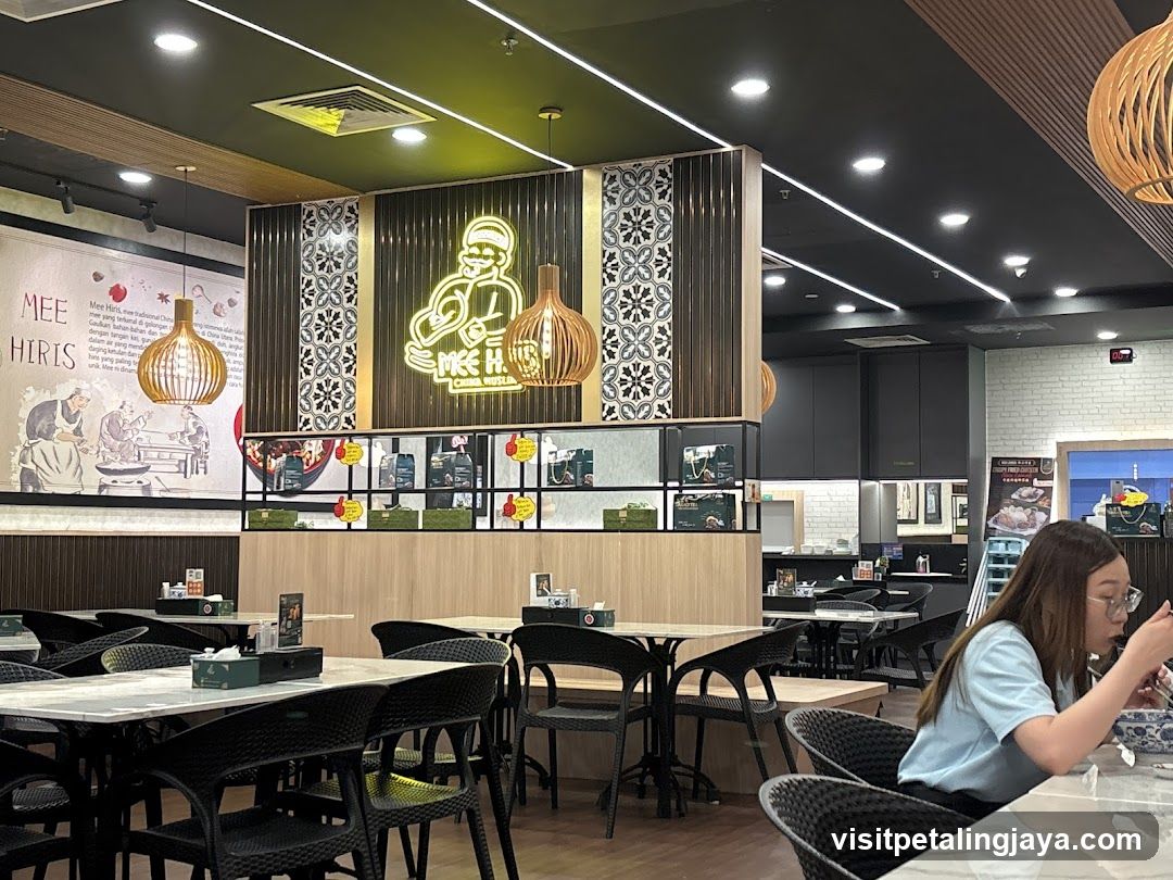 Restaurant Interior with Dining Tables and Decorative Elements