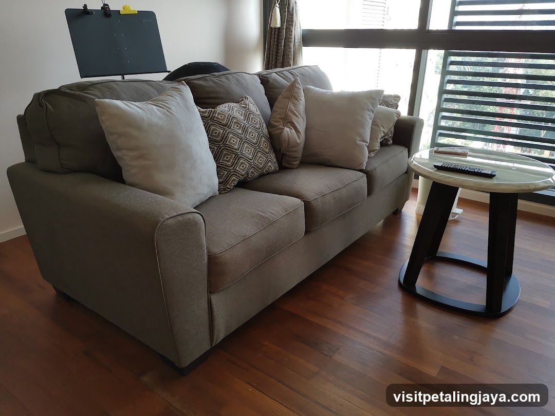 Living Room Interior with Sofa and Side Table