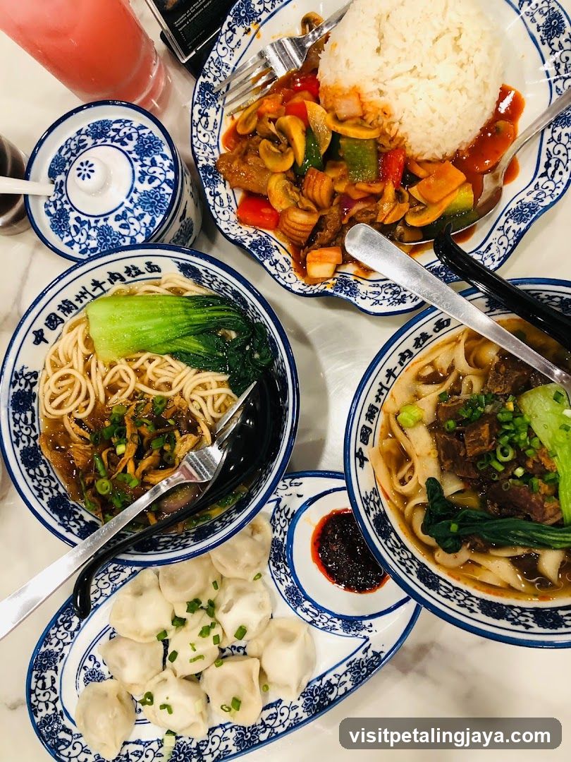 Chinese Noodle and Dumpling Meal