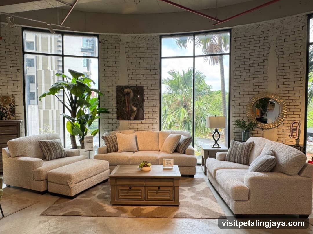 Living Room Interior with Furniture Display