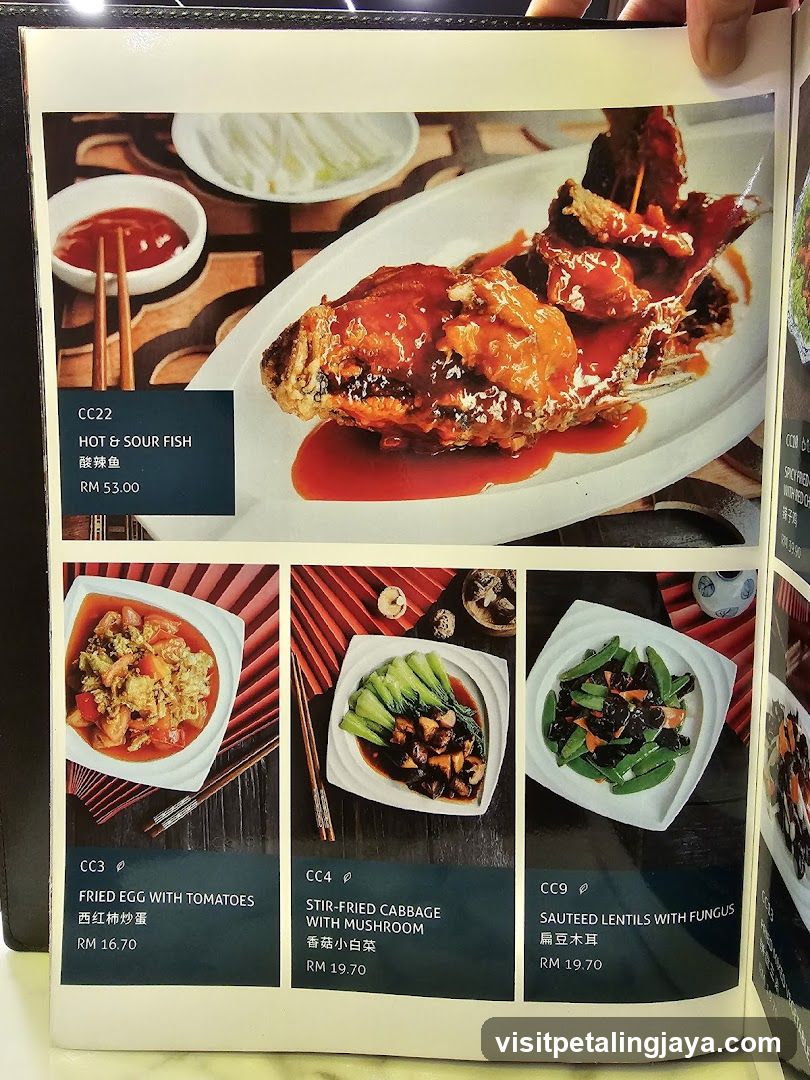 Chinese Restaurant Menu Page