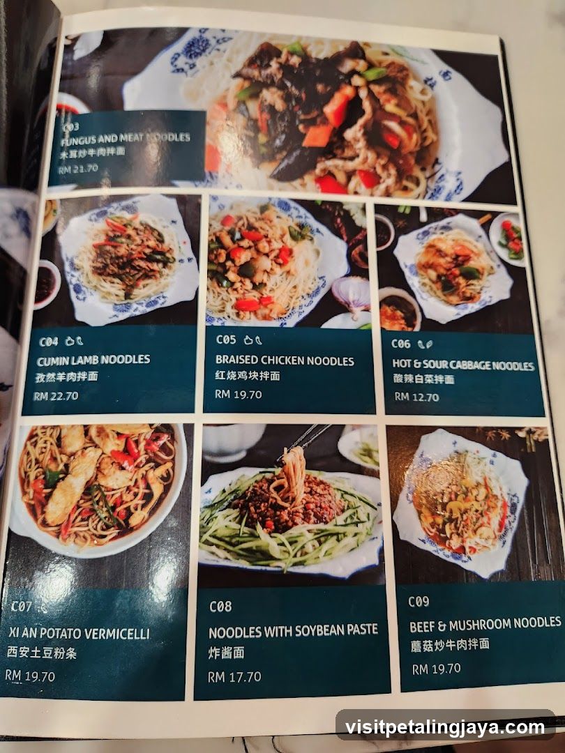 Noodle Menu Page