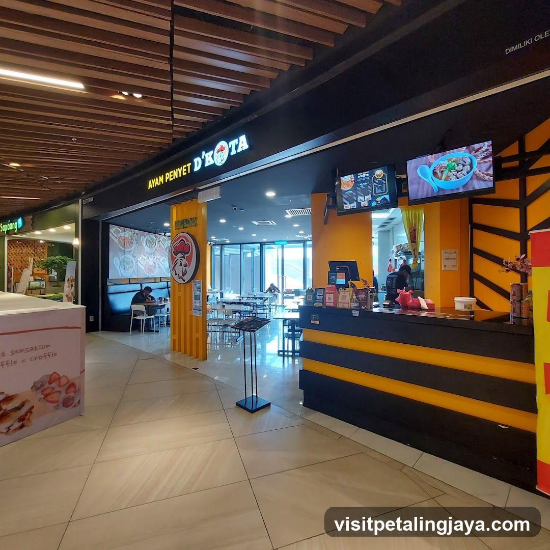 Food Court Interior with Shop Front View