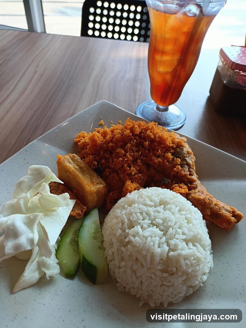 Fried Chicken Meal with Rice and Drink