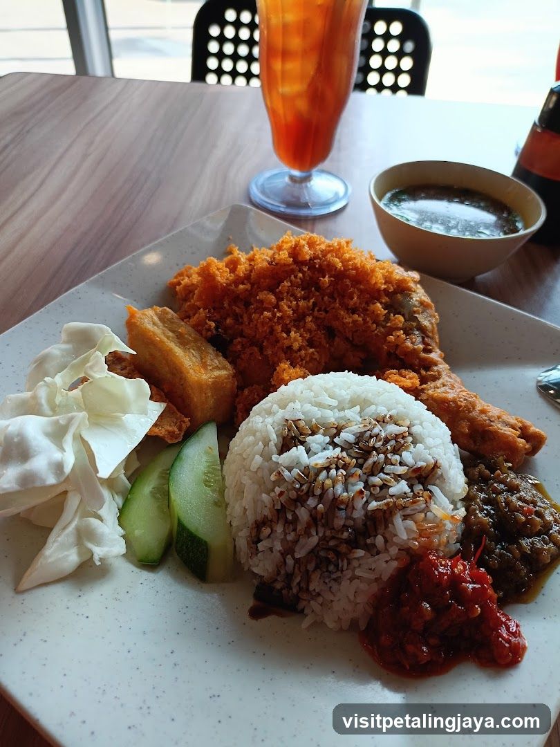 Fried Chicken Meal with Rice and Sides