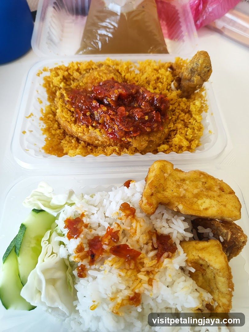 Takeout Meal with Fried Chicken and Rice
