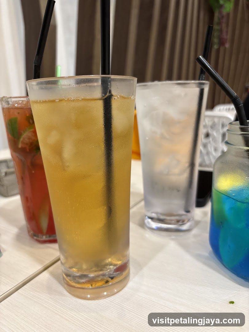 Cold Drinks on a Table