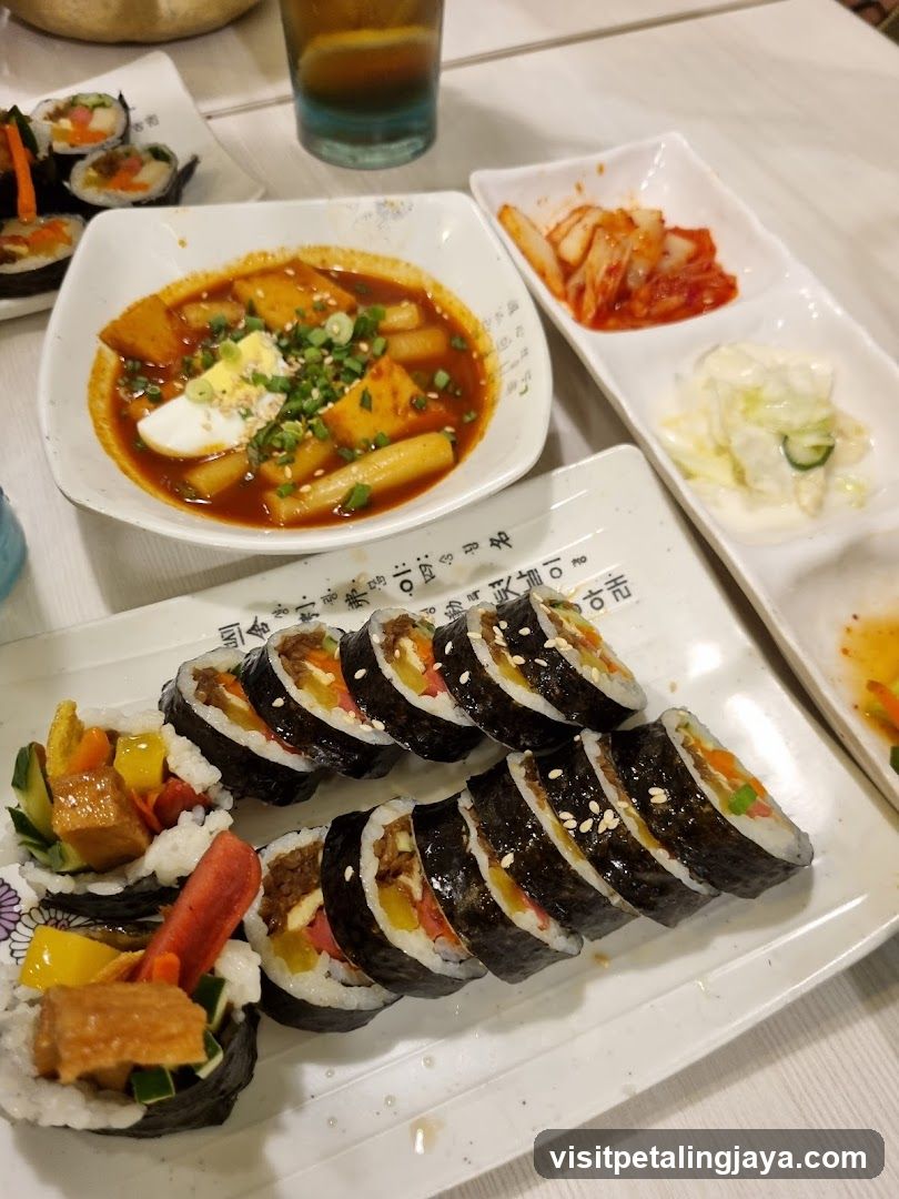 Korean-style food spread