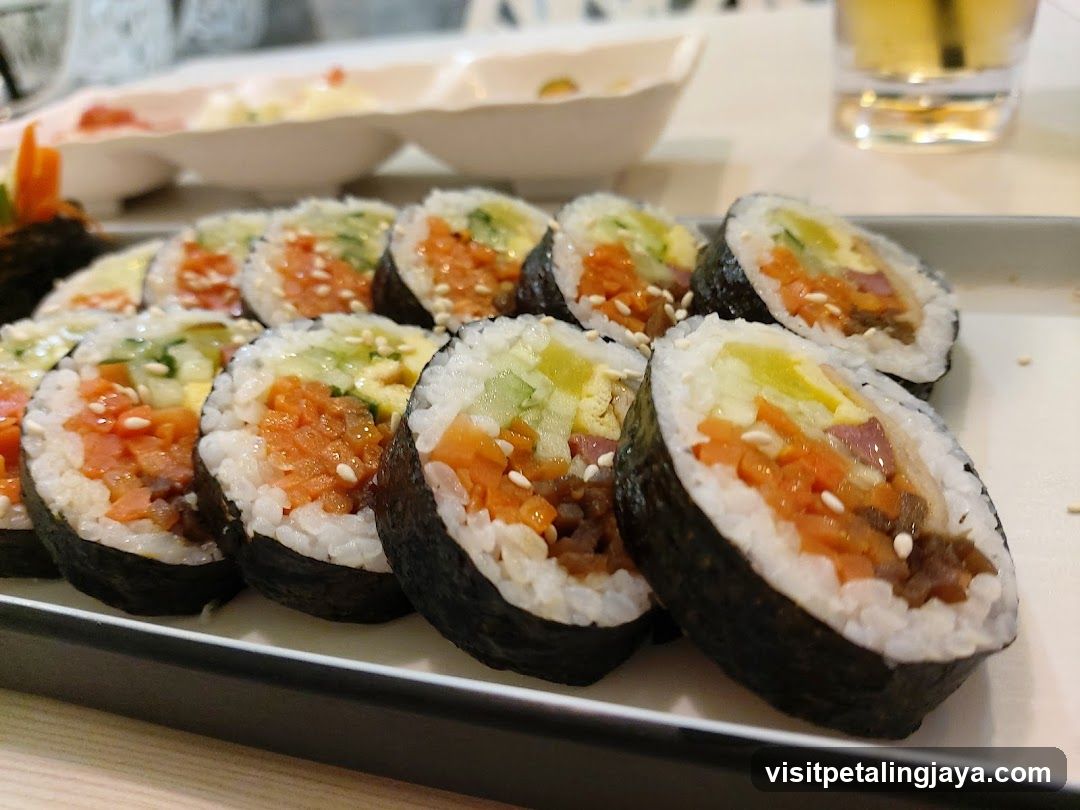 Sushi Rolls on a Plate