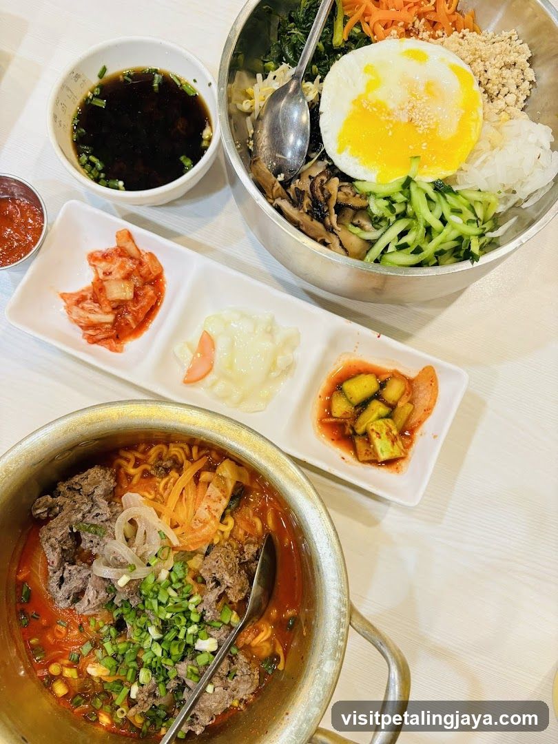 Korean-style meal spread