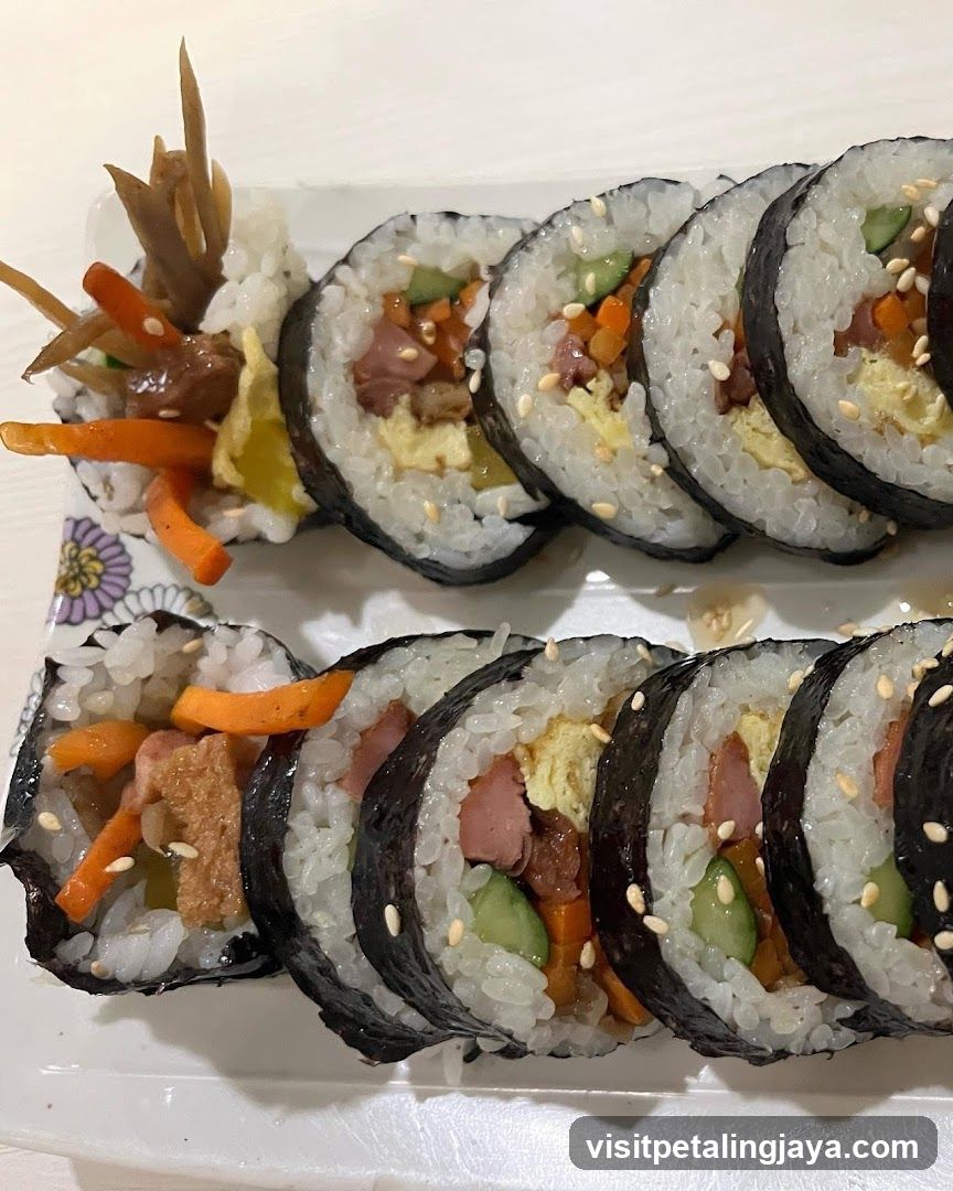 Sushi Rolls on a Plate