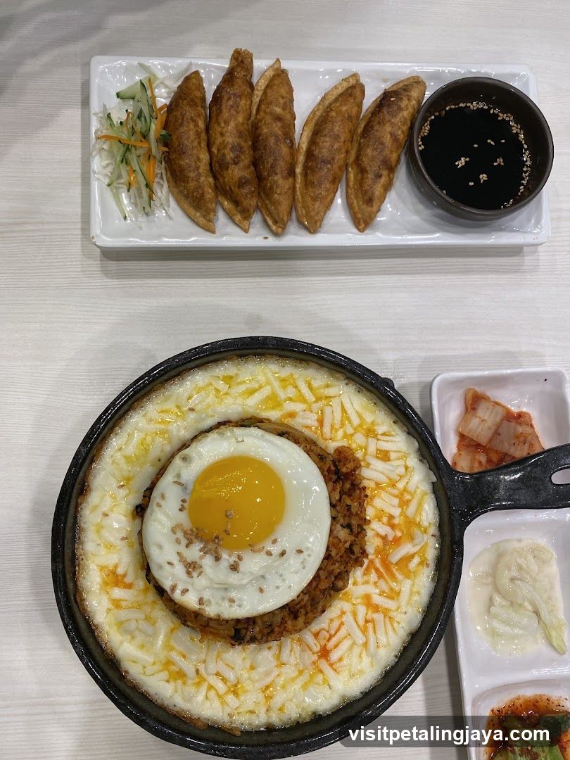 Korean Fried Dumplings and Rice Bowl
