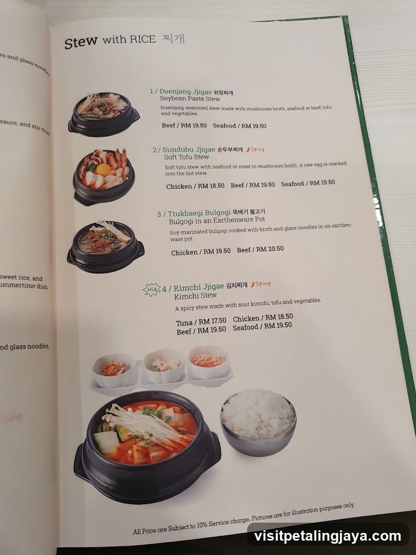 Stew with Rice Menu Page