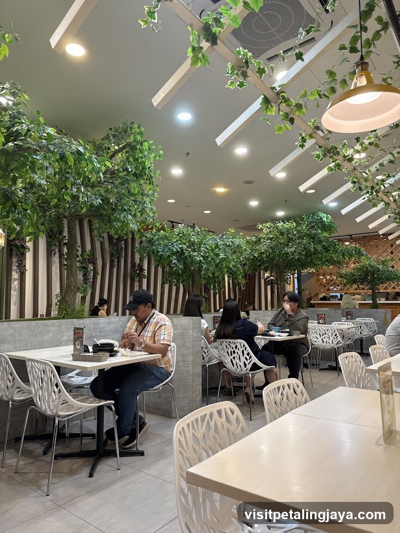 Indoor Dining Area with Greenery Decor